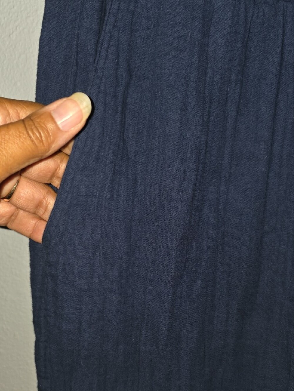 XiRENA Navy Blue Cotton Two-Piece Pant Set Sz L - Picture 8 of 10